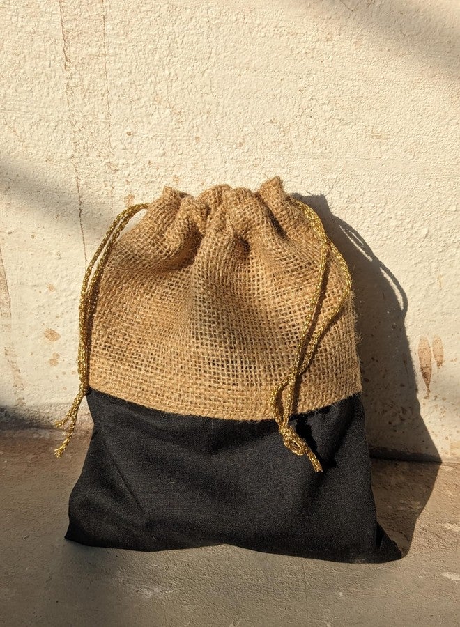 Handmakers Jute Gift Potli Bags for Makeup Kit, jewellery etc (15) - Image 4