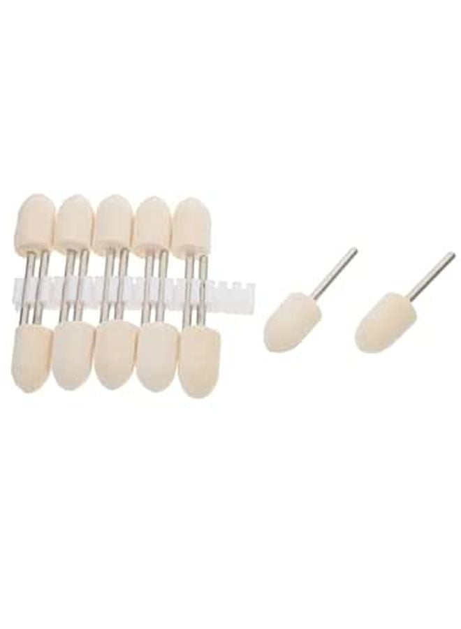 12mm Wool Buffing Wheels 12pcs Cone Shaped Polishing Tools For Glass Metal Finishing - Image 1