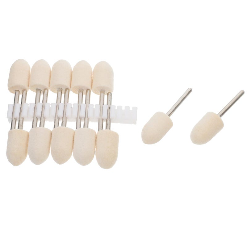 12mm Wool Buffing Wheels 12pcs Cone Shaped Polishing Tools For Glass Metal Finishing - Image 2