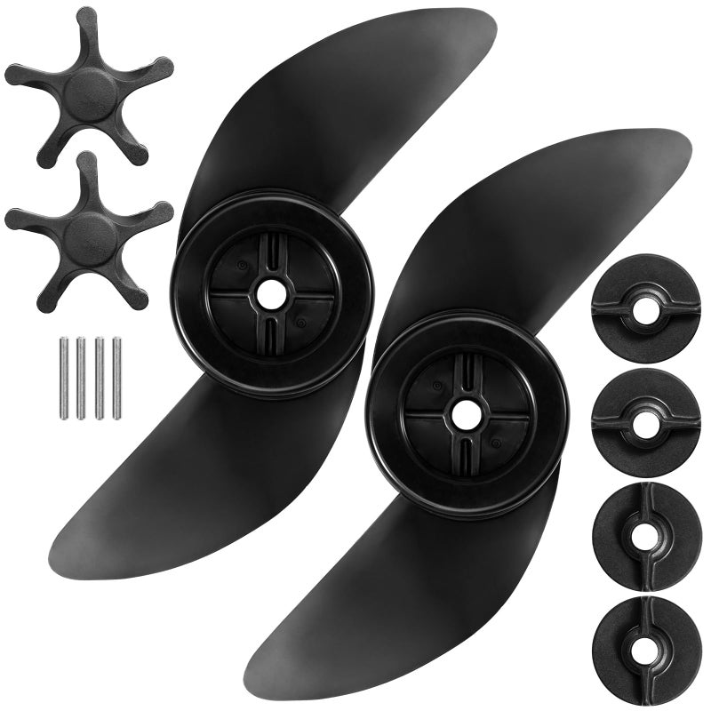 Engree 2 Pack Motor Boat Propellers2Blades Electric Trolling Motor Outboard PropellerReplacement Propeller Kit T34 Electric Blade for Marine Boats Fishing Vessels 2 Blade Replacement Propeller - Image 2