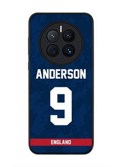 Rugged Black Edge Case for Huawei Mate 50, Slim fit Soft Case Flexible Rubber Edges Thin Cover - Player Name - James Anderson, Jersey Number- 9