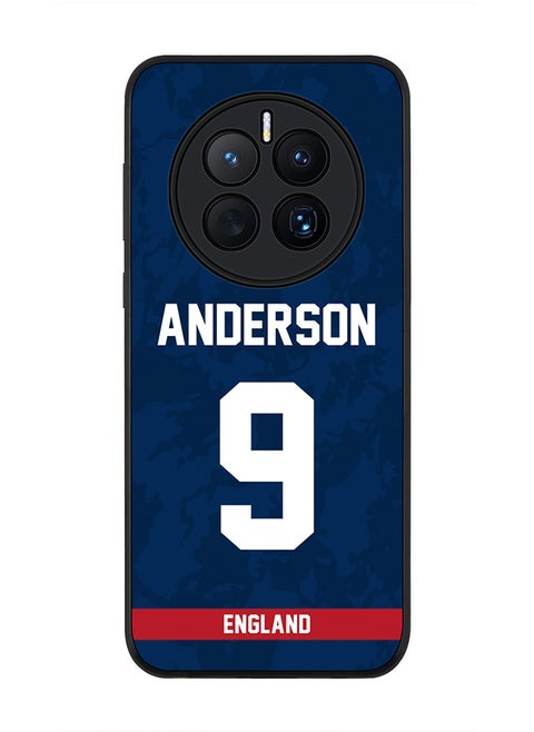 Rugged Black Edge Case for Huawei Mate 50, Slim fit Soft Case Flexible Rubber Edges Thin Cover - Player Name - James Anderson, Jersey Number- 9