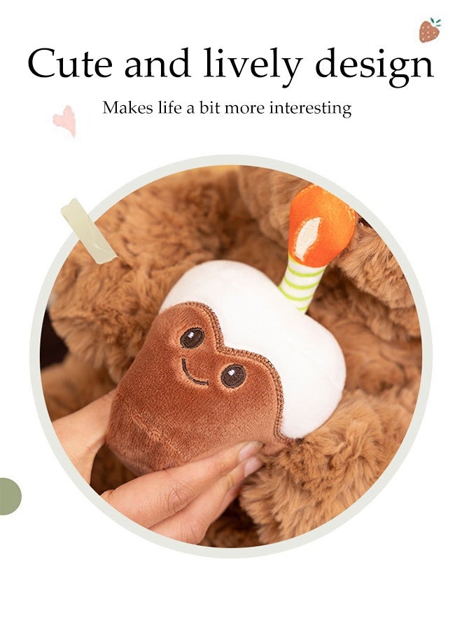 DUNISO Teddy Plush Toy,Cuddly Small Brown Bear for Girls,Happy Birthday Teddy Bear,Soft Doll Gift for Christmas, Birthday, or Other Holidays（30 cm) - Image 3