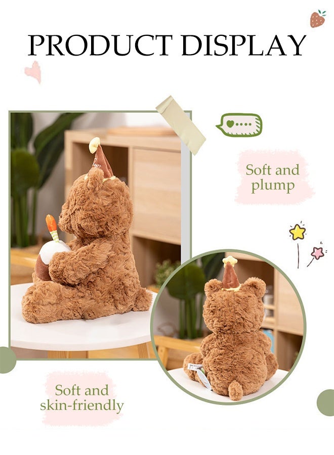 DUNISO Teddy Plush Toy,Cuddly Small Brown Bear for Girls,Happy Birthday Teddy Bear,Soft Doll Gift for Christmas, Birthday, or Other Holidays（30 cm) - Image 5