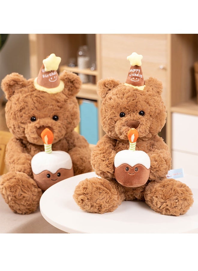 DUNISO Teddy Plush Toy,Cuddly Small Brown Bear for Girls,Happy Birthday Teddy Bear,Soft Doll Gift for Christmas, Birthday, or Other Holidays（30 cm) - Image 4