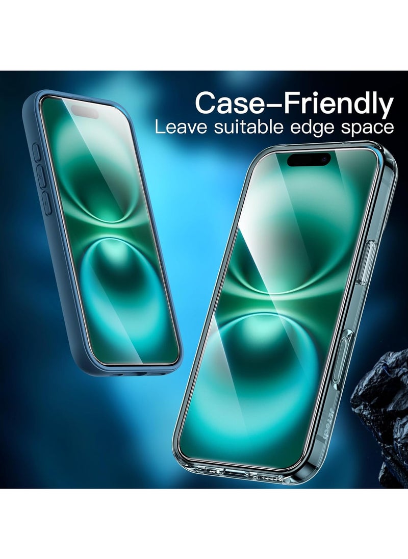 Full Coverage Screen Protector for iPhone 16 Plus 6.7 inch, Tempered Glass 9H with, Installation Tool, Case Friendly, HD Clear, Anti- Scratch, Oil Proof, Anti- Fingerprint, (Crystal Clear)