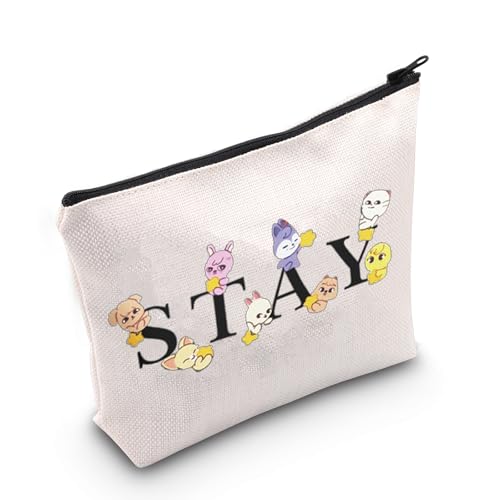 MEIKIUP Stay Fandom Makeup Bag Korean Music Group Gift Korean Music Fans Makeup Bag Gift Character Cosmetic Bag Korean Music Fans Gift (STAY Bag) - Image 1