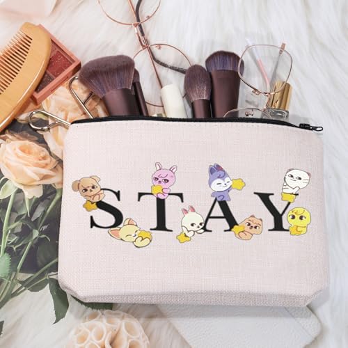 MEIKIUP Stay Fandom Makeup Bag Korean Music Group Gift Korean Music Fans Makeup Bag Gift Character Cosmetic Bag Korean Music Fans Gift (STAY Bag) - Image 2