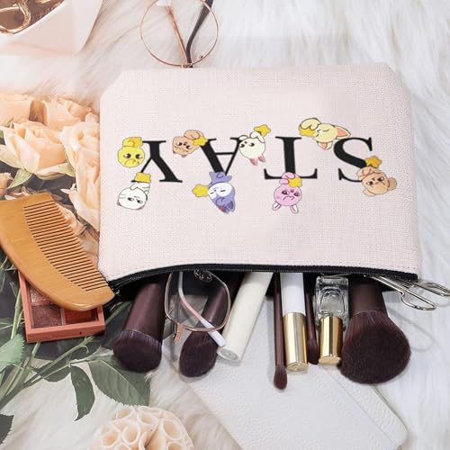 MEIKIUP Stay Fandom Makeup Bag Korean Music Group Gift Korean Music Fans Makeup Bag Gift Character Cosmetic Bag Korean Music Fans Gift (STAY Bag) - Image 3