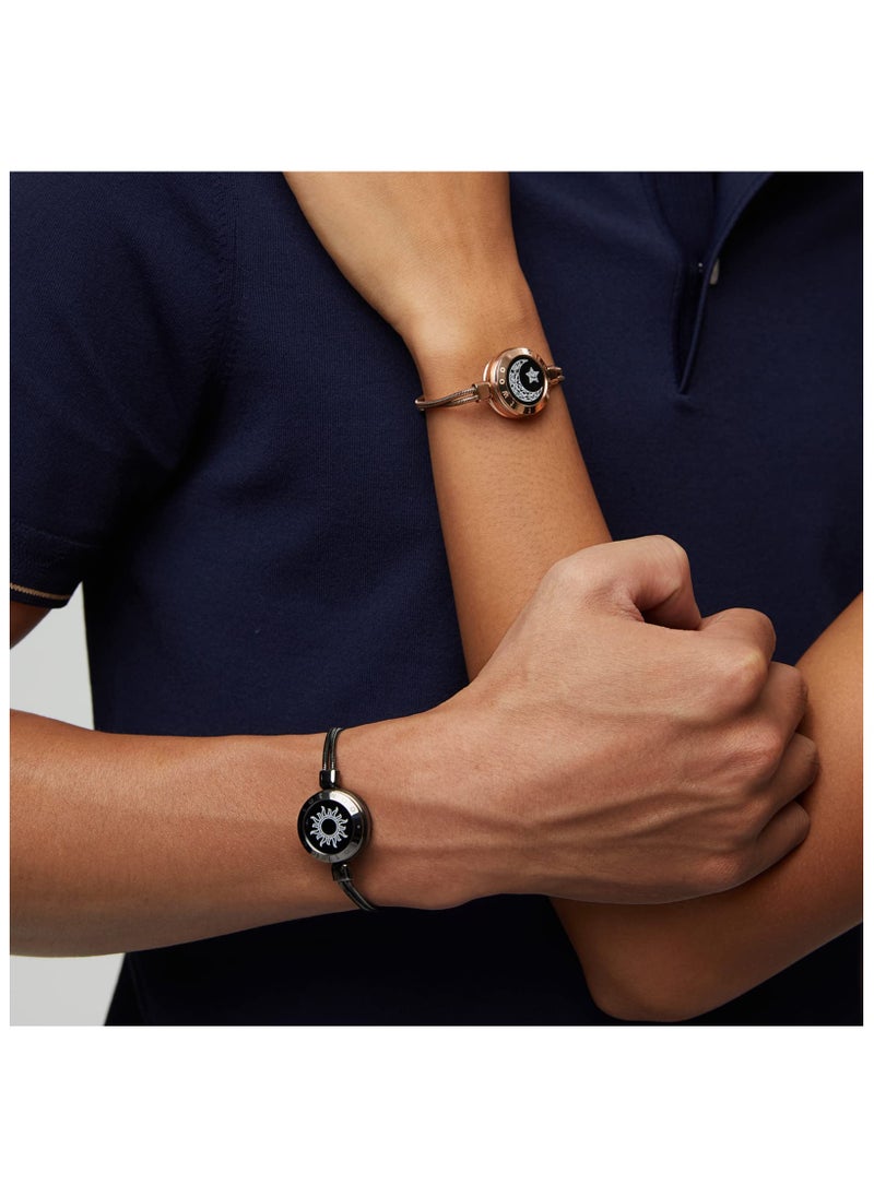 SYOSI - Long Distance Touch Bracelets for Couples, Vibration & Light up for Love Couples Bracelets, Couples Bracelets, Long Distance Relationship Gifts for Girlfriend Remote Smart Bluetooth Pairing Jewelry - Image 1