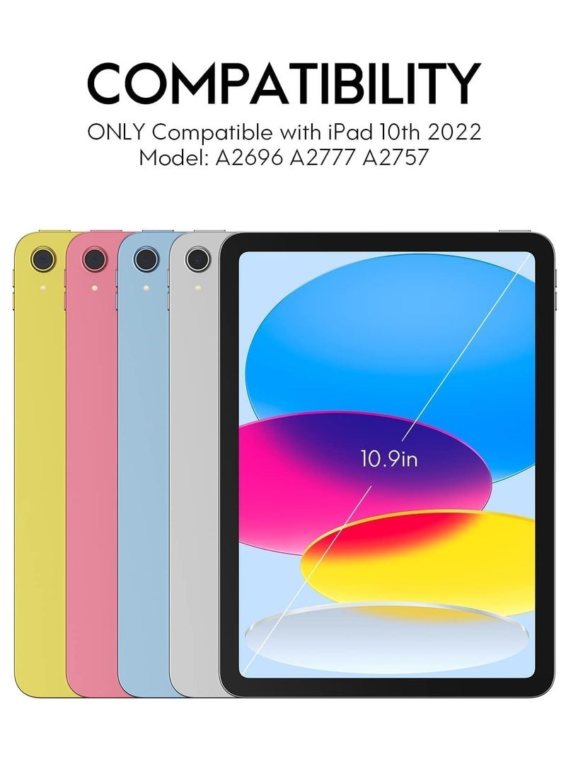 MIGOFAST Touchpad iPad 10th Generation Case with Keyboard, Smart Detachable Keyboard Folio Cover for New iPad 10th Gen 10.9" 2022 (A2696/A2757/A2777), Built-in Pencil Holder, Black  - Image 3