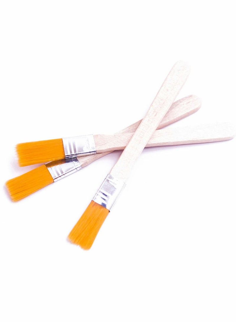 SYOSI 40pcs Flat Paint Brushes Acrylic Set Synthetic Nylon Hair Wood Handle Artist Painting Brush for Watercolor Oil Gouache by Kids Student Professional - Image 1