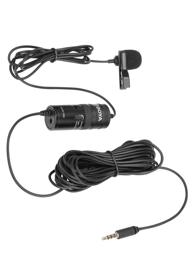 BOYA Lavalier Microphone Noise Cancelling Omnidirectional Mic with Monitoring Port for YouTube Tiktok Interview Broadcast Content Creation Model BY-M1 Pro - Image 1