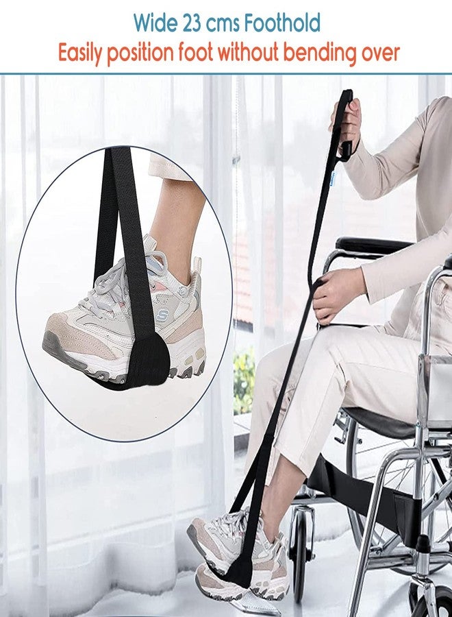 KosmoCare Leg Lifter Strap with Padded Handgrips & Soft foot pads | 35 Inches Long Leg Lifter | Easy to Use Leg Lift Assist & Riser for Getting in & Out of Beds, Cars, Wheelchairs| - Image 4