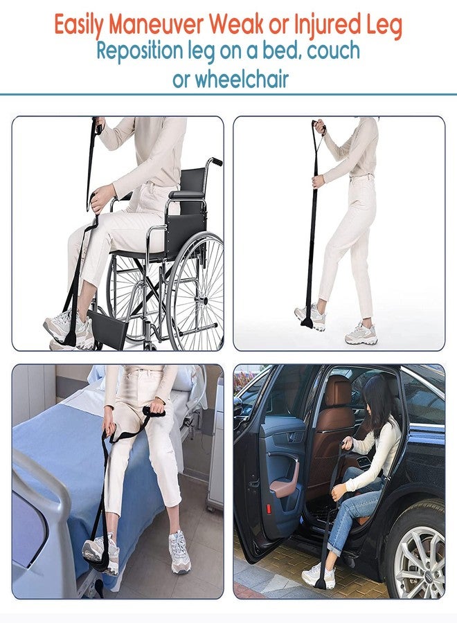KosmoCare Leg Lifter Strap with Padded Handgrips & Soft foot pads | 35 Inches Long Leg Lifter | Easy to Use Leg Lift Assist & Riser for Getting in & Out of Beds, Cars, Wheelchairs| - Image 2