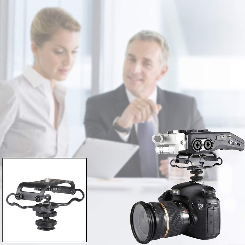 BOYA Shock Mount for Camera Recorder BOYA BYC10 Universal Microphone and Portable Recorder ShockMount  Fits The Zoom H4n H5 H6 Tascam DR40 DR05 DR07 with 14 Mounting Screw Vlog Blog Video - Image 2