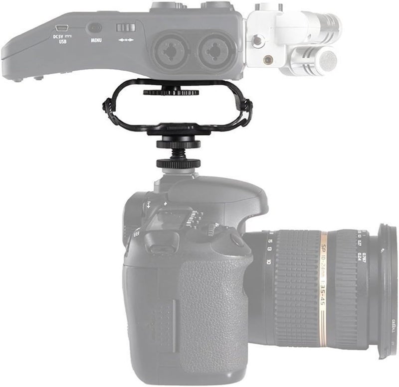 BOYA Shock Mount for Camera Recorder BOYA BYC10 Universal Microphone and Portable Recorder ShockMount  Fits The Zoom H4n H5 H6 Tascam DR40 DR05 DR07 with 14 Mounting Screw Vlog Blog Video - Image 1