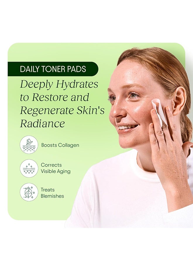 Jiyu Skin Cell Renewal and Rejuveenation Toning&polishing Face Pads,care Anti-Aging, Dark Spot & Wrinkle Minimizing Toner Pads - Hydrating with Snail Mucin, Centella Asiatica, Niacinamide, Peptides - for Acne Marks & Hyperpigmentation - 100 Count - Image 2
