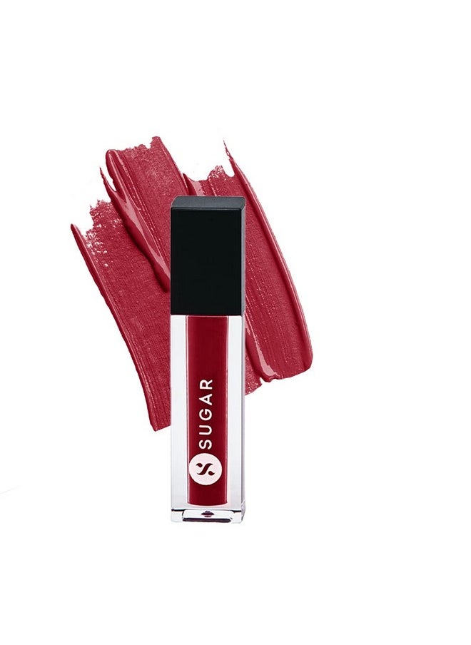 SUGAR Cosmetics أحمر شفاه سائل صغير Sugar Smudge Me Not 10 Drop Dead Red  - Image 1