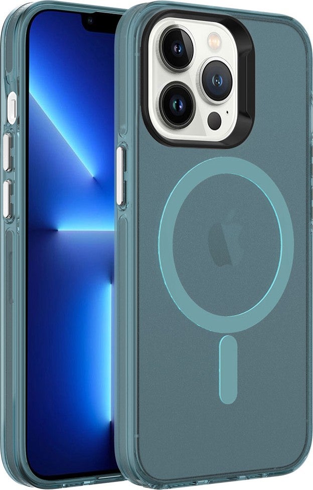 FUJİMAX Apple iPhone 13 Pro Case Zore Magsafe Charging Frosted Transparent C-Pro Hard Cover  - Image 1