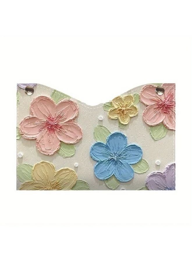 صندوق تنظيم الزهور الملون بأسلوب الرسم الزيتي بتصميم فاخر خفيف لتخزين غرفة المعيشة - Image 4