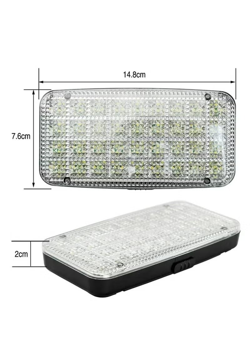 3XR Car Interior Dome Light 36 LED – 12V Universal Roof Ceiling Lamp with Switch, Iron Sheet Mount, ON/OFF/DOOR Control, White Bright Light for Van, SUV, Truck, RV, Caravan, Auto Accessories 3756 - Image 2