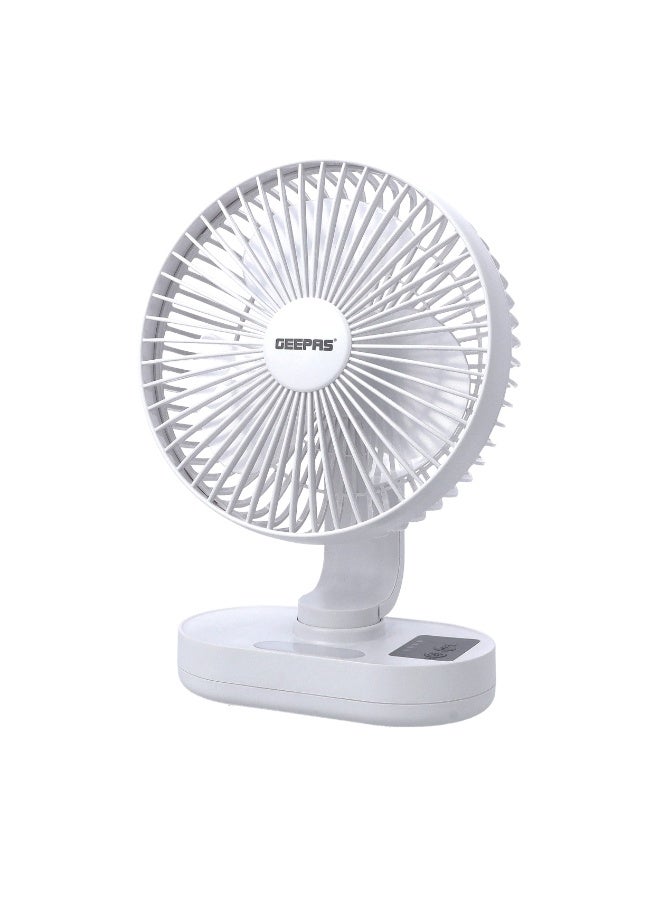 GEEPAS Rechargeable Fan with Night Light - Image 1
