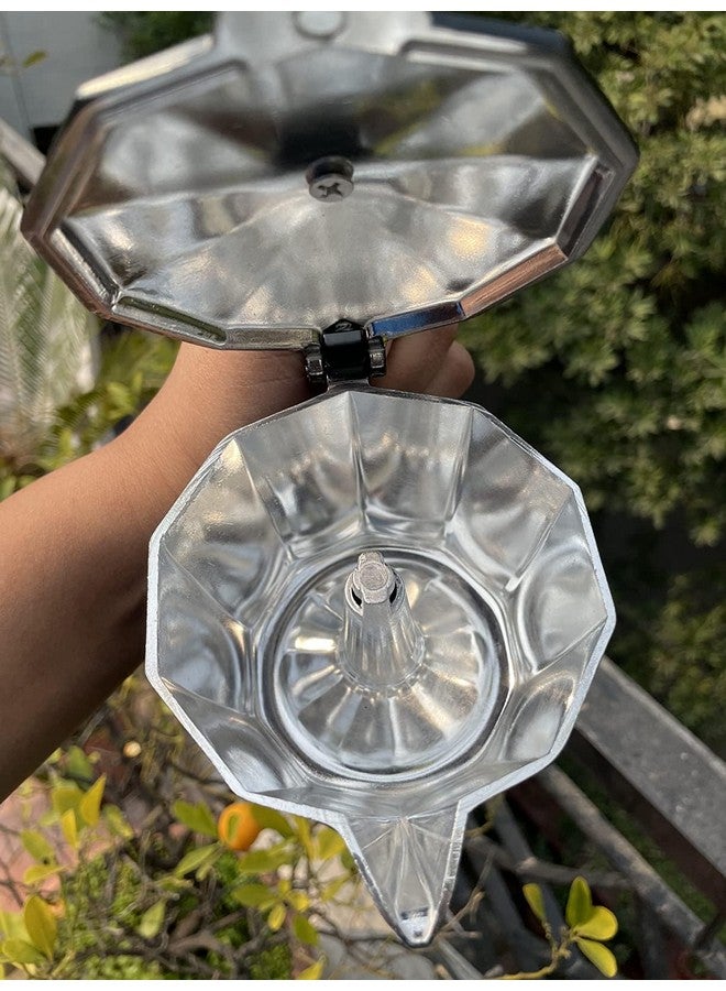 3D CREATIONS 3 cup 150 ML Classic Premium Grade Aluminium Stovetop Percolator/Italian Style Perculator Coffee Maker/Moka Pot/Coffee Brewing/Brew Filter Coffe/Kapi/Brewing Espreso coffee/ - Image 2