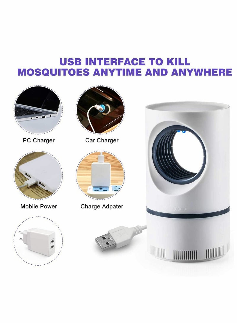 إكسفور Electric Mosquito Fly Bug Insect Zapper Killer Insect Attractant Trap Powerful Light Lamp for Home Indoor Outdoor Patio White - Image 4