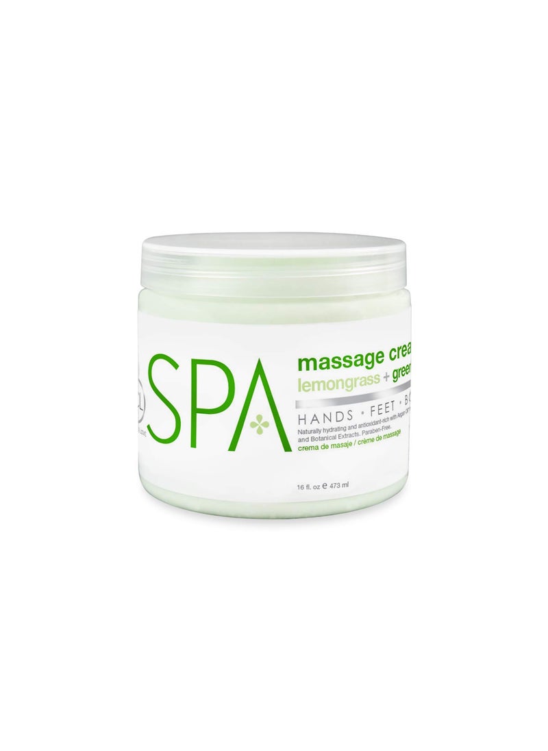 BCL Spa BCL SPA Massage Cream Lemongrass  Green Tea 16 oz 