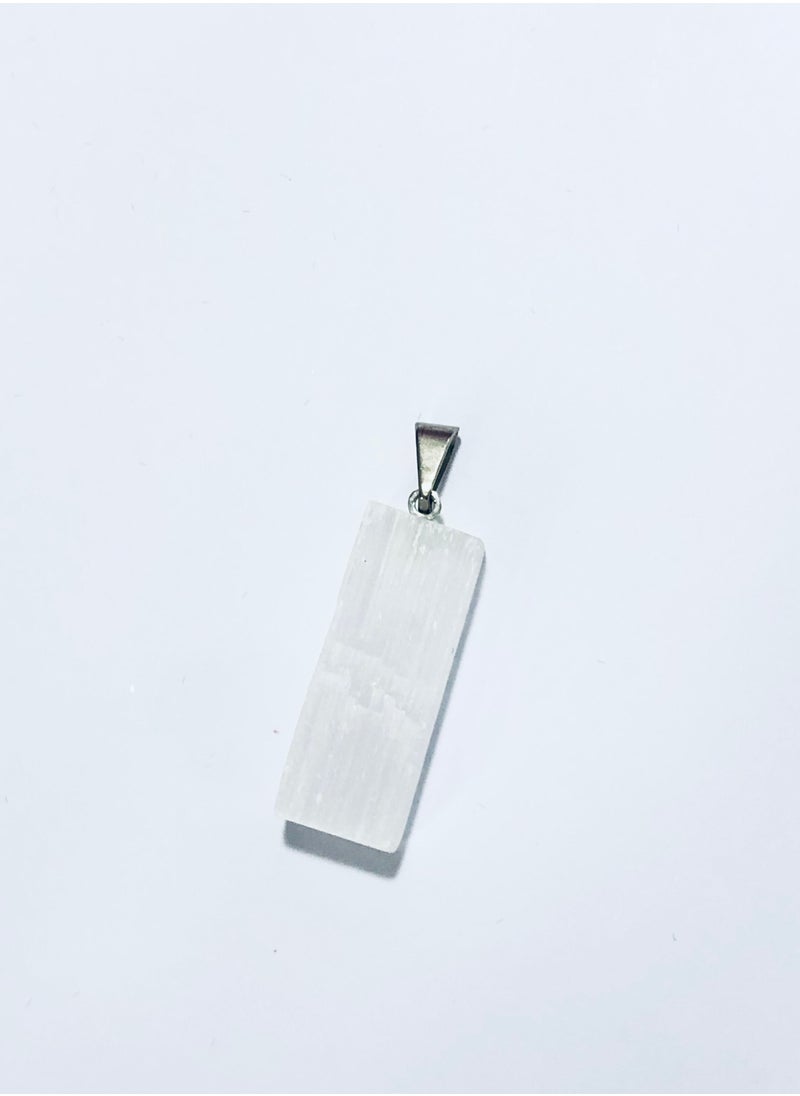 RUKN AL SAHRA - SELENITE GEMSTONE PENDANT - Image 1