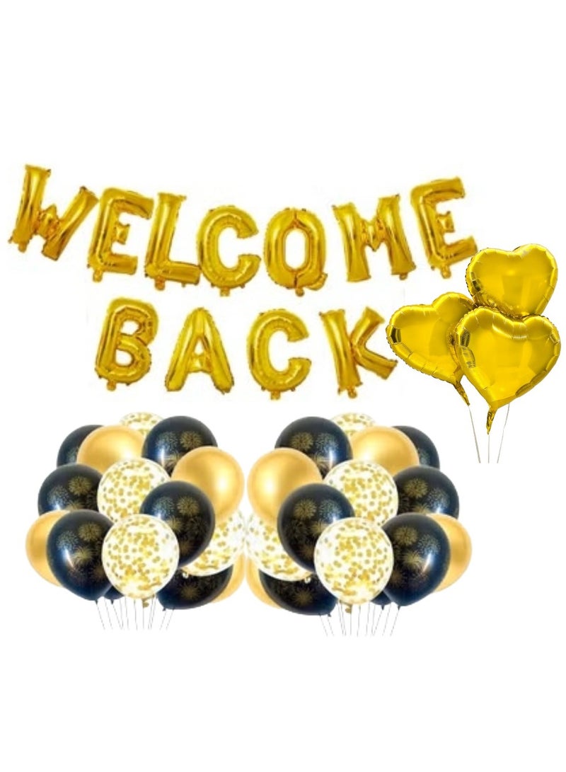Welcome Back Banner With Foil And Latex Party Balloons - Image 1
