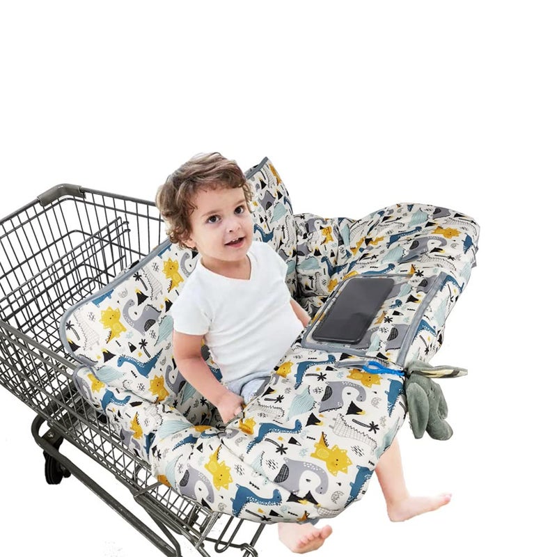 DODO NICI Shopping Cart Cover for Baby/Toddler, Cozy High Chair Cover, with Removable seat positioner, Dinosaur - Image 3