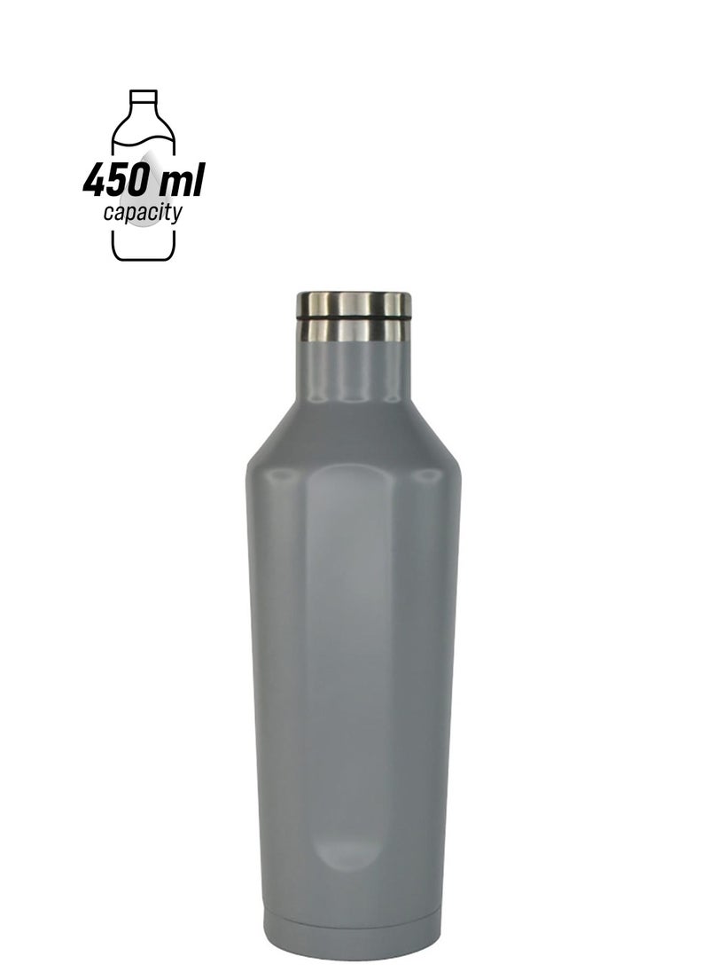 Hans Larsen GALATI - Hans Larsen Double Wall Stainless Steel Water Bottle - Grey  - Image 1