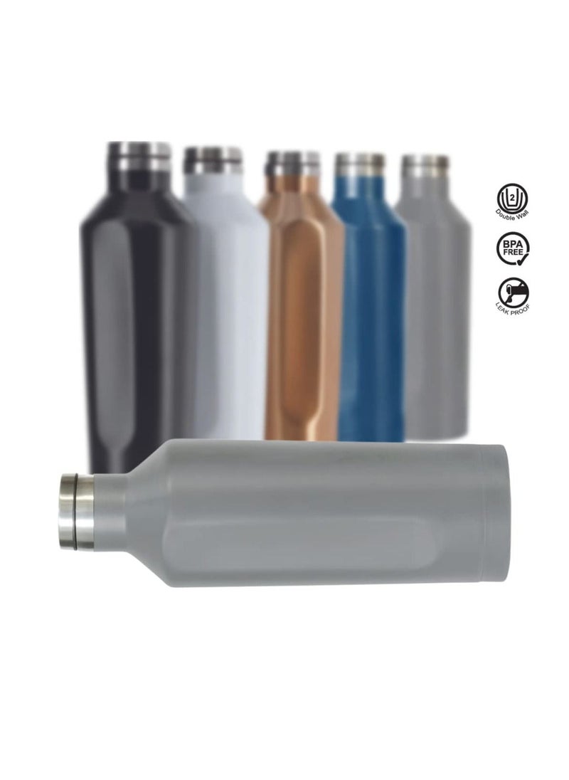 Hans Larsen GALATI - Hans Larsen Double Wall Stainless Steel Water Bottle - Grey  - Image 3