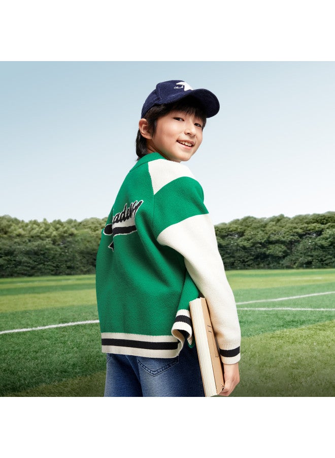 Annil Boys & Girls Knitted Cardigan Autumn Baseball Jacket Sport Coat - Image 3