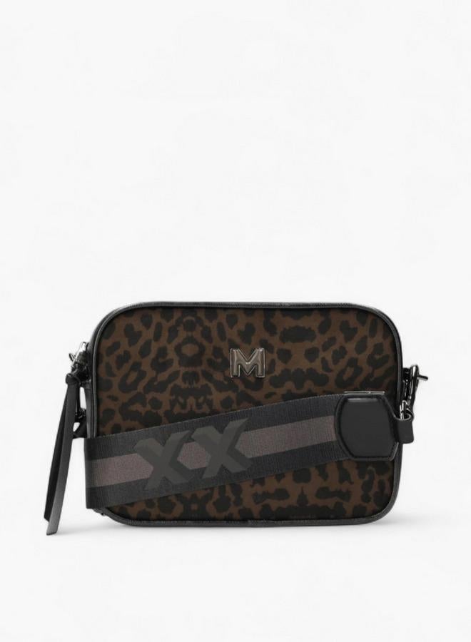 MEXX Animal Print Crossbody Bag with Striped Strap - Image 2