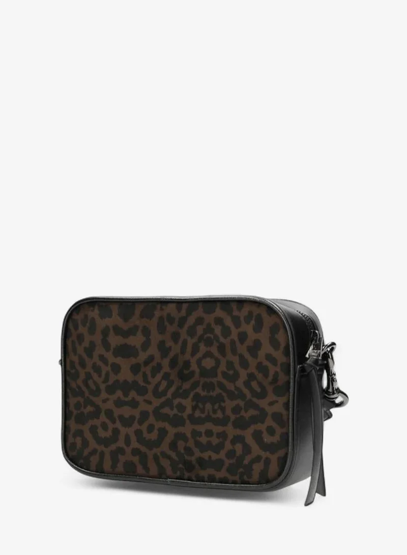 MEXX BROWN Animal Print Crossbody Bag with Striped Strap for Women | Best Price UAE