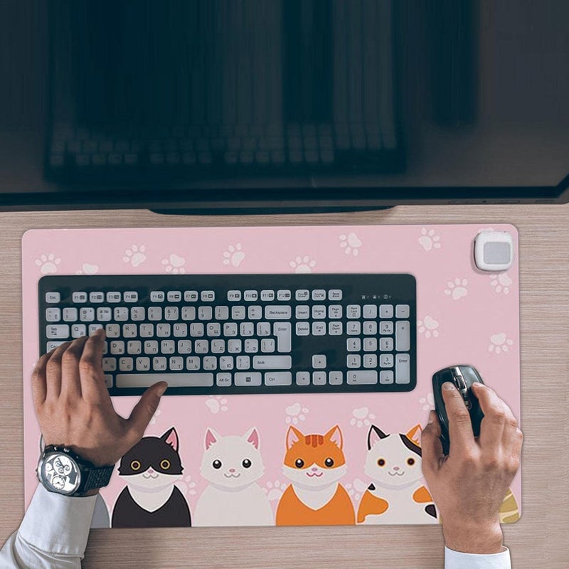 ويندفورج كرافت وسادة مكتب مُدفأة، وسادة ماوس كبيرة مانعة للانزلاق - وسادة ماوس شتوية مُدفأة، ملحقات مكتبية، وسادة ماوس كبيرة دافئة، وسادة مكتبية للألعاب المنزلية، Strop-au - Image 3