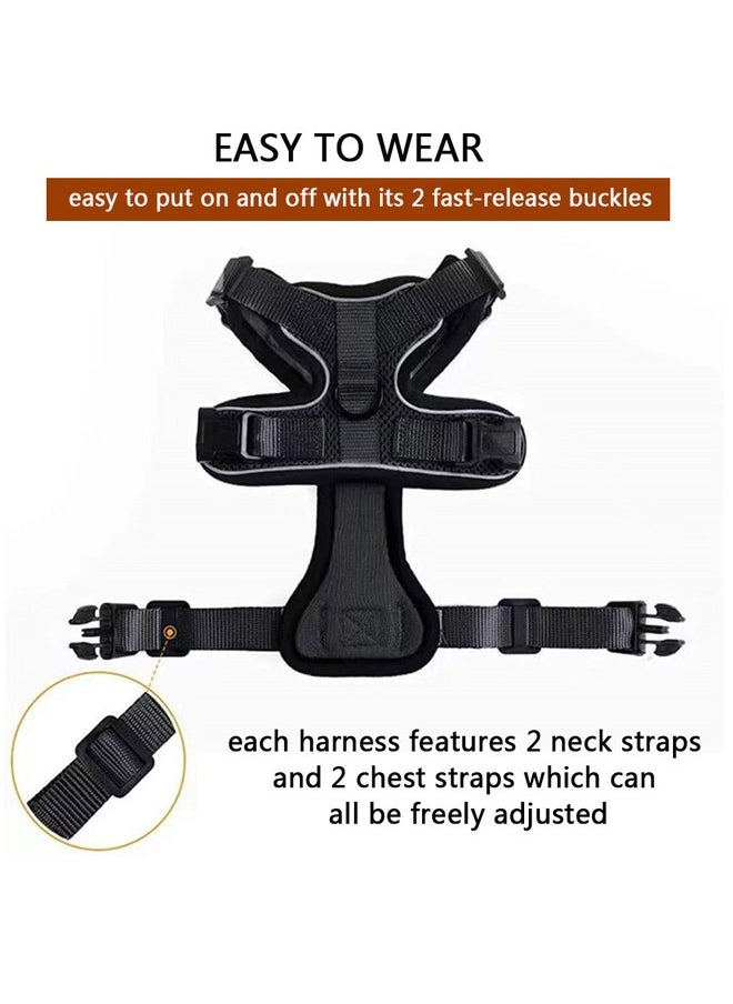 GUSGU - Cat Harness and Leash Set for Walking, Escape Proof Safe Adjustable Kitten Vest Harnesses with Reflective Strips, Easy Control Soft Breathable Mesh Jacket for Growing Kittens, Cats, Puppies Outdoor Use, Black, S - Image 1