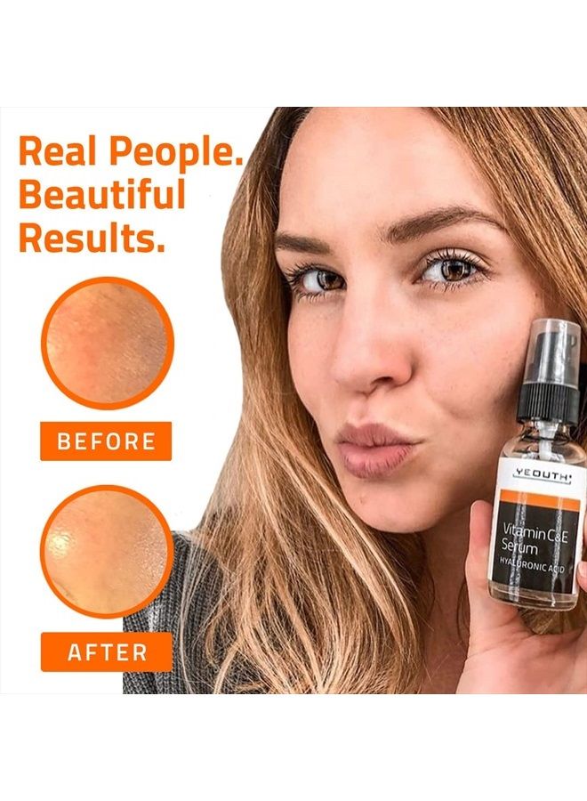 Yeouth Vitamin C Face Serum, Anti Aging Serum, Vitamin C Serum for Face with Hyaluronic Acid, Vitamin C Serum for Face Dark Spots & Wrinkles, Face Serum for Women & Men, Vitamin C for Face by YEOUTH - Image 4