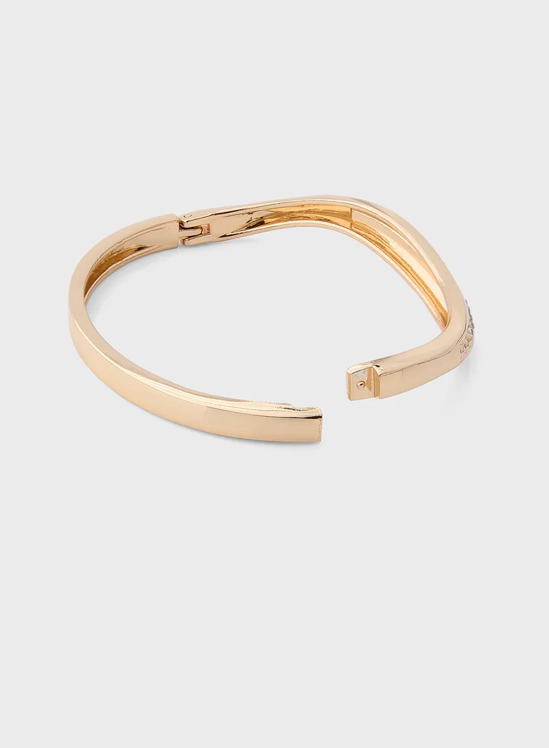 Ella Limited Edition Diamante Twisted Bangle