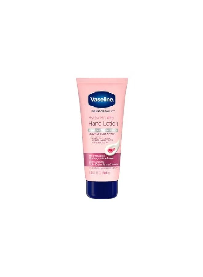 Vaseline Intensive Care Hand Lotion Hydra Healthy 100 ml | Hand & Nail Moisturizer with Keratin & Vaseline Jelly