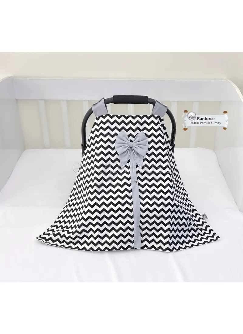 Ebabynest Zigzag Series Black Gray Stroller Cover