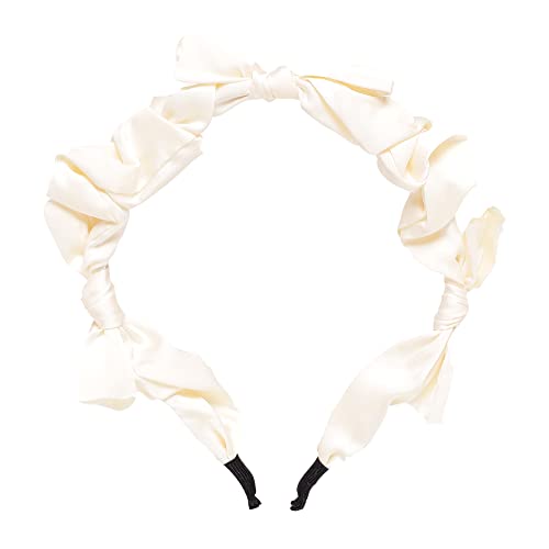 Yellow Bee Fashionable Headbands for Girls, Cream and Green, One Size, (Pack of 2) - Image 5