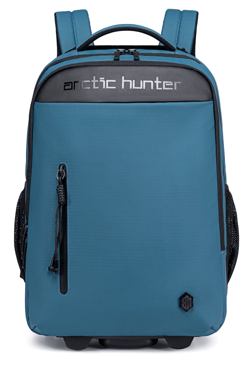 ARCTIC HUNTER Durable Professional Rolling Backpack, Light Weight Water Resistant 19 Inch Backpack Trolley with 360° Degree Opening for Office Travel Business School, LG00657-1, Blue - Image 1