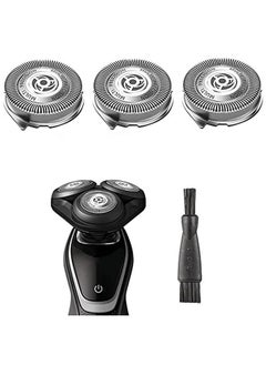Sh50/52 Replacement Heads Fit For Philips Series 5000 Electric Shaver Replacement Blades Head Compatible With Norelco Series 5000 (S5Xxx) Aquatouch (S5Xxx) Powertouch (Pt8Xx Pt7Xx) 3Pack With Brush