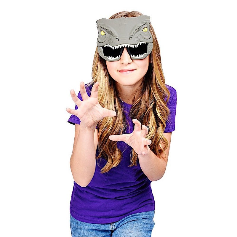 Sun-Staches SunStaches Jurassic World Blue Raptor Costume Sunglasses, Party Favors, UV400, Gray one size fits most - Image 3