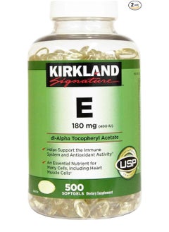 Kirkland Vitamin E 180mg, 500 Softgels 2 Pack 