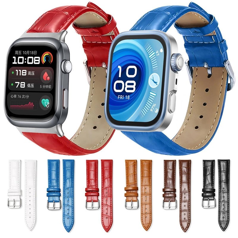 For Huawei Band 10 / 9 / 8 14Mm Bamboo Texture Pin Buckle Leather Watch Band(White) - Image 2